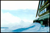 Красивый зимний горный фото пейзаж в Приэльбрусье